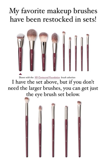 My favorite makeup brushes have been restocked in sets! These brushes are amazing and so soft. I have been using them for a few years. 

#LTKbeauty #LTKunder100 #LTKsalealert