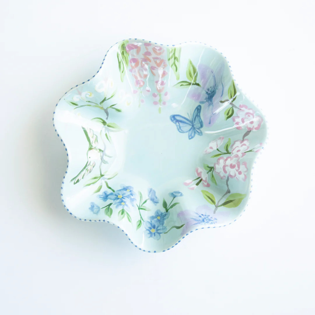 Alene Southern Chinoiserie Wavy Bowl | Susan Gordon Pottery