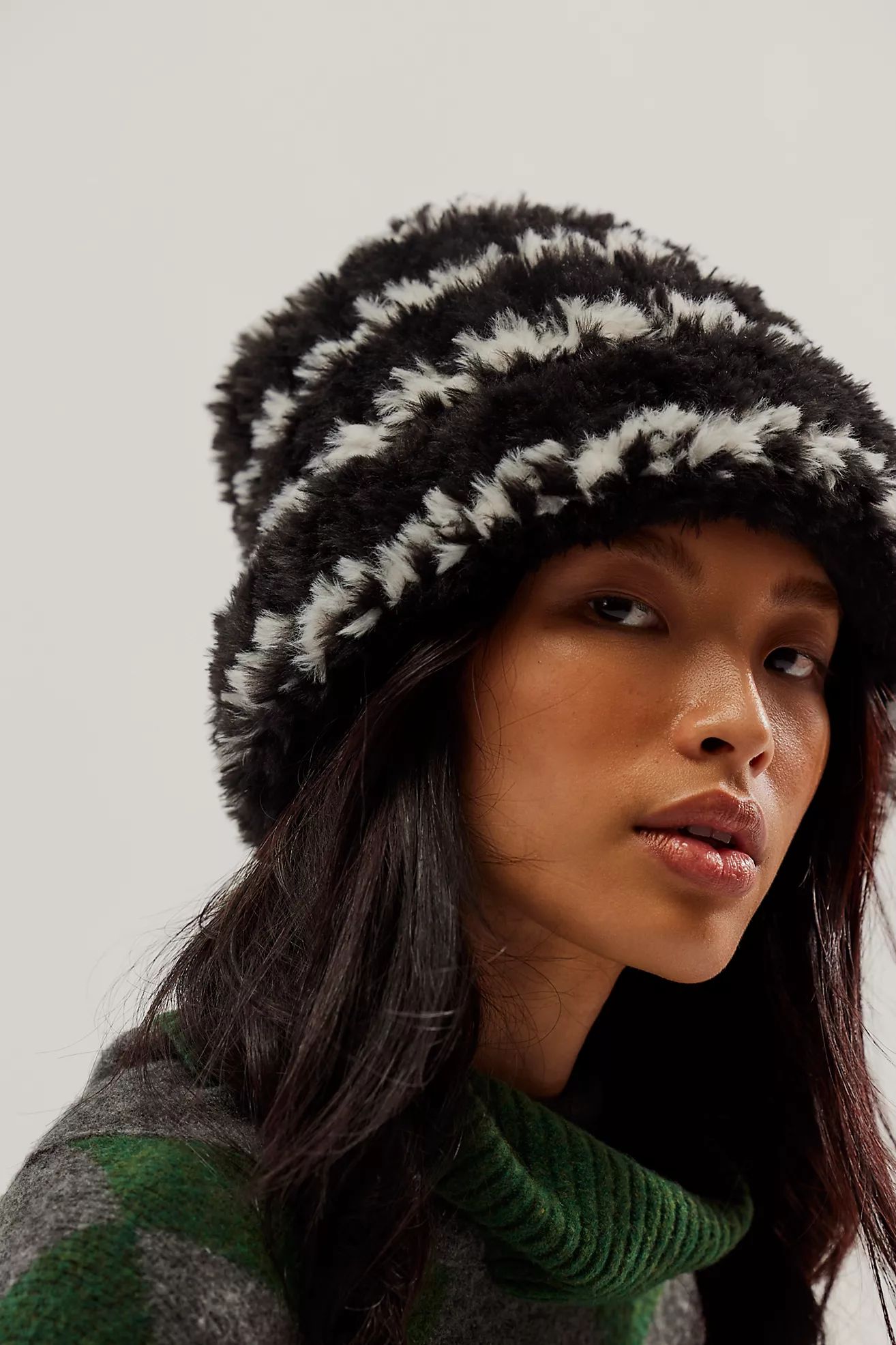 Only You Faux Fur Stripe Beanie | Free People (Global - UK&FR Excluded)