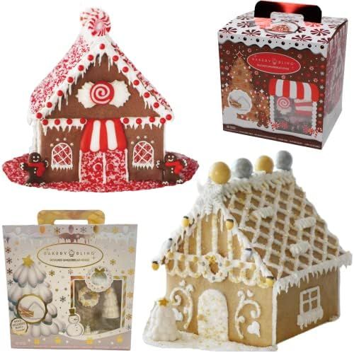 Christmas Gingerbread House Kit Bundle- Set of 2 Complete Designer Christmas Cookie Kits with Cle... | Amazon (US)