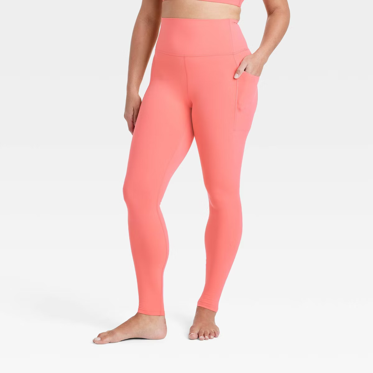 Women's Everyday Soft Ultra High-Rise Pocketed Leggings - All In Motion™ Light Red XS | Target