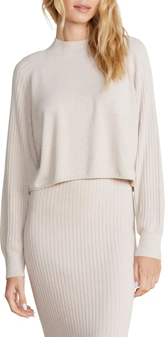 CozyChic® Ultra Lite® Mock Neck Crop Sweatshirt | Nordstrom