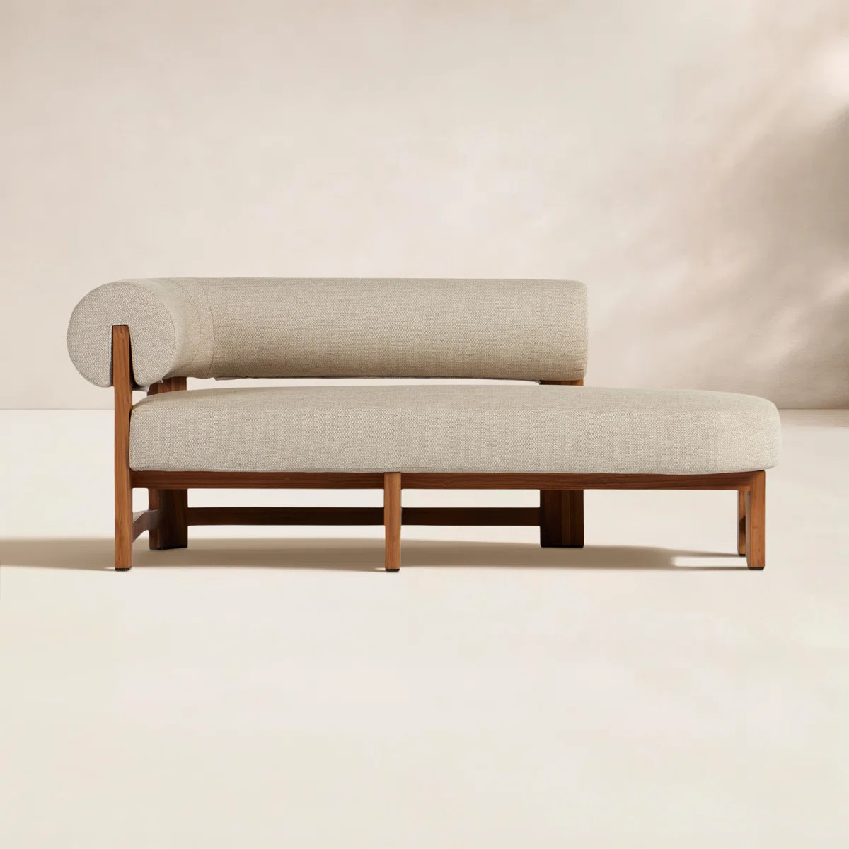 Principato Outdoor Teak Wood Chaise Lounge , Cushion Included | Wayfair North America