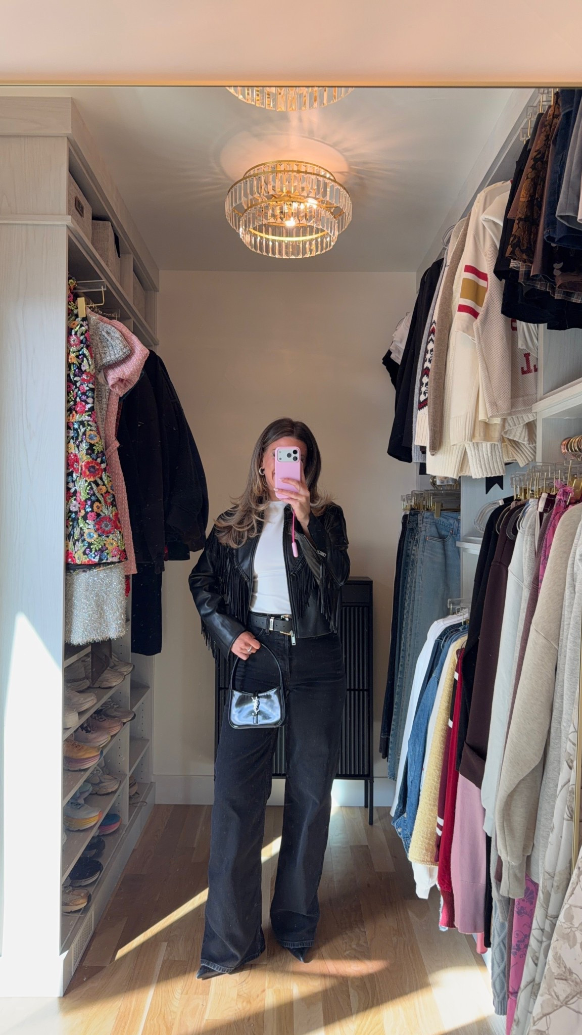 Content filming day for white double lined basic white tee styled with fringe leather jacket and black jeans 

Revolve code: tulip
Vivrelle code: emersonhannon

Wearing my usual small/2 

Date night
Casual lunch
Workwear
Spring outfit
Shopping look
Mom looks
Everyday
Basic tee

#LTKootd #LTKgrwm #LTKSeasonal