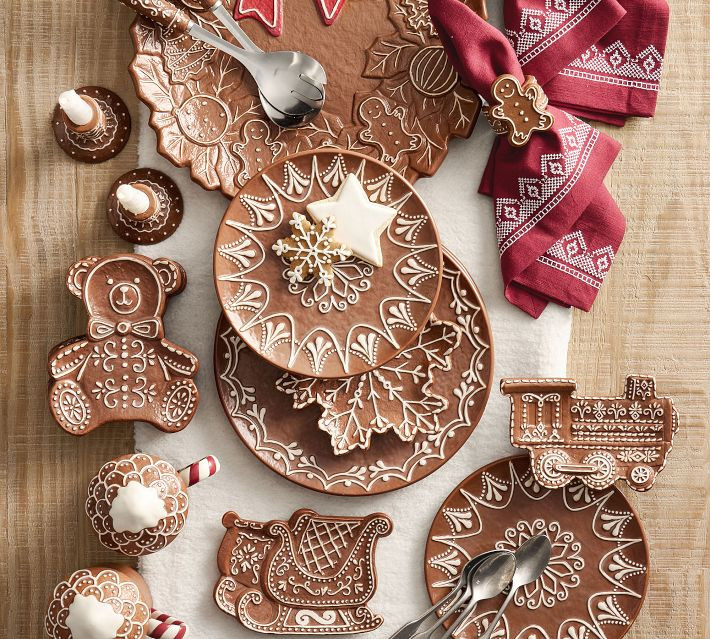 Gingerbread Stoneware Dinnerware Collection | Pottery Barn (US)