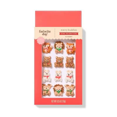 Holiday Merry Buddies Icing Decorations - 12ct/0.35oz - Favorite Day™ | Target