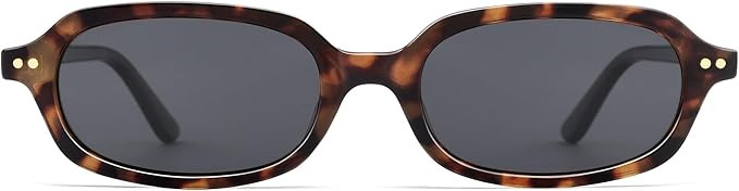 Appassal Retro Rectangle Sunglasses for Women Men Trendy Small Narrow Square Sunnies AP3729 | Amazon (US)