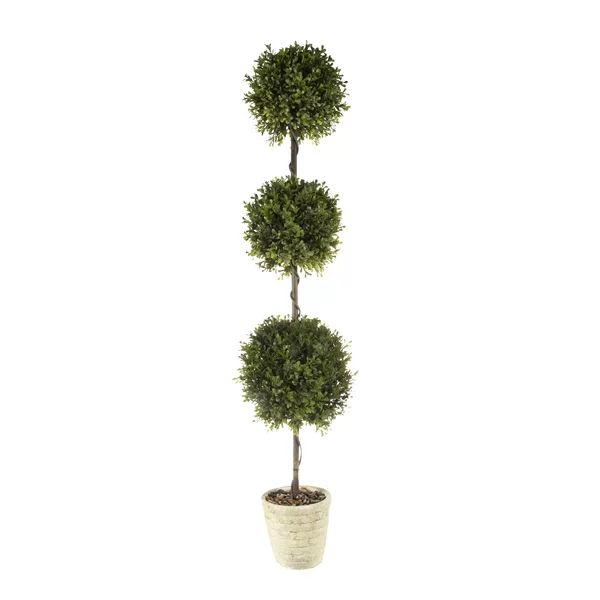 Spring Triple Ball Boxwood Topiary in Planter | Wayfair North America