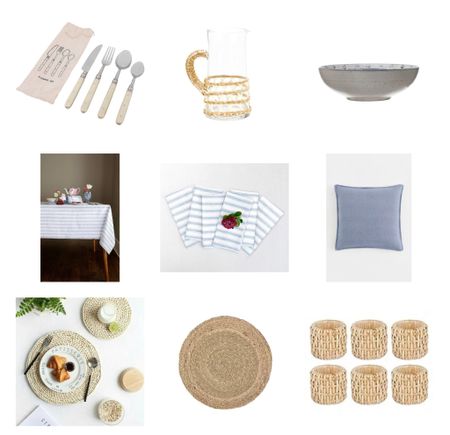 Blue, white and rattan summer table faves 💙

#LTKhome #LTKSeasonal