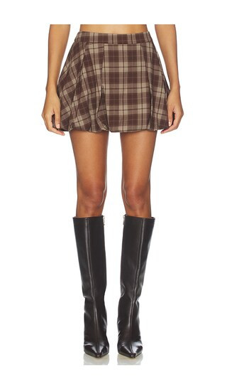 ASTR the Label Toini Skort in Brown. - size L | Revolve Clothing (Global)