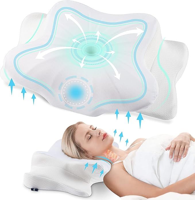 DONAMA Cervical Pillow for Neck Pain Relief,Contour Memory Foam Pillow,Ergonomic Orthopedic Neck ... | Amazon (US)