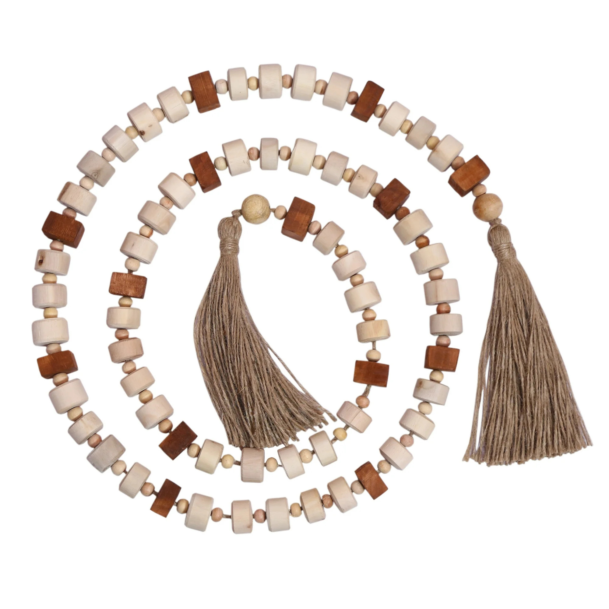 Natural and Brown Wood Christmas Garland, 6', by Holiday Time | Walmart (US)