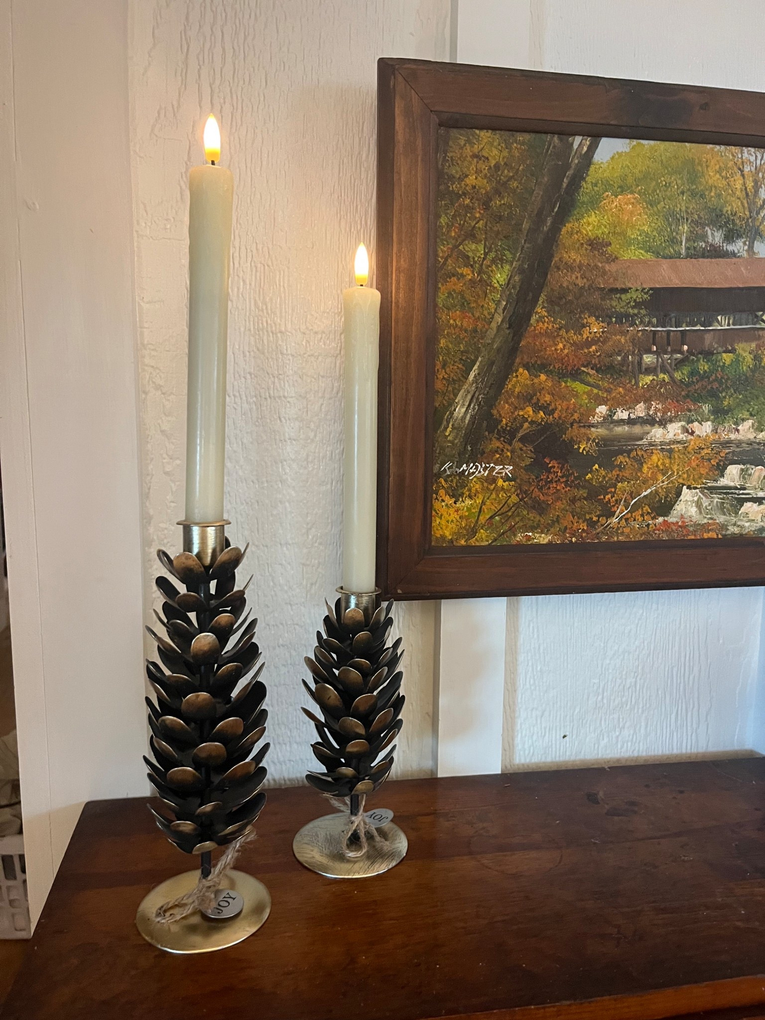 How cute are the candle holders from WALMART!!!! Love them.  

#LTKFindsUnder50 #LTKSeasonal
