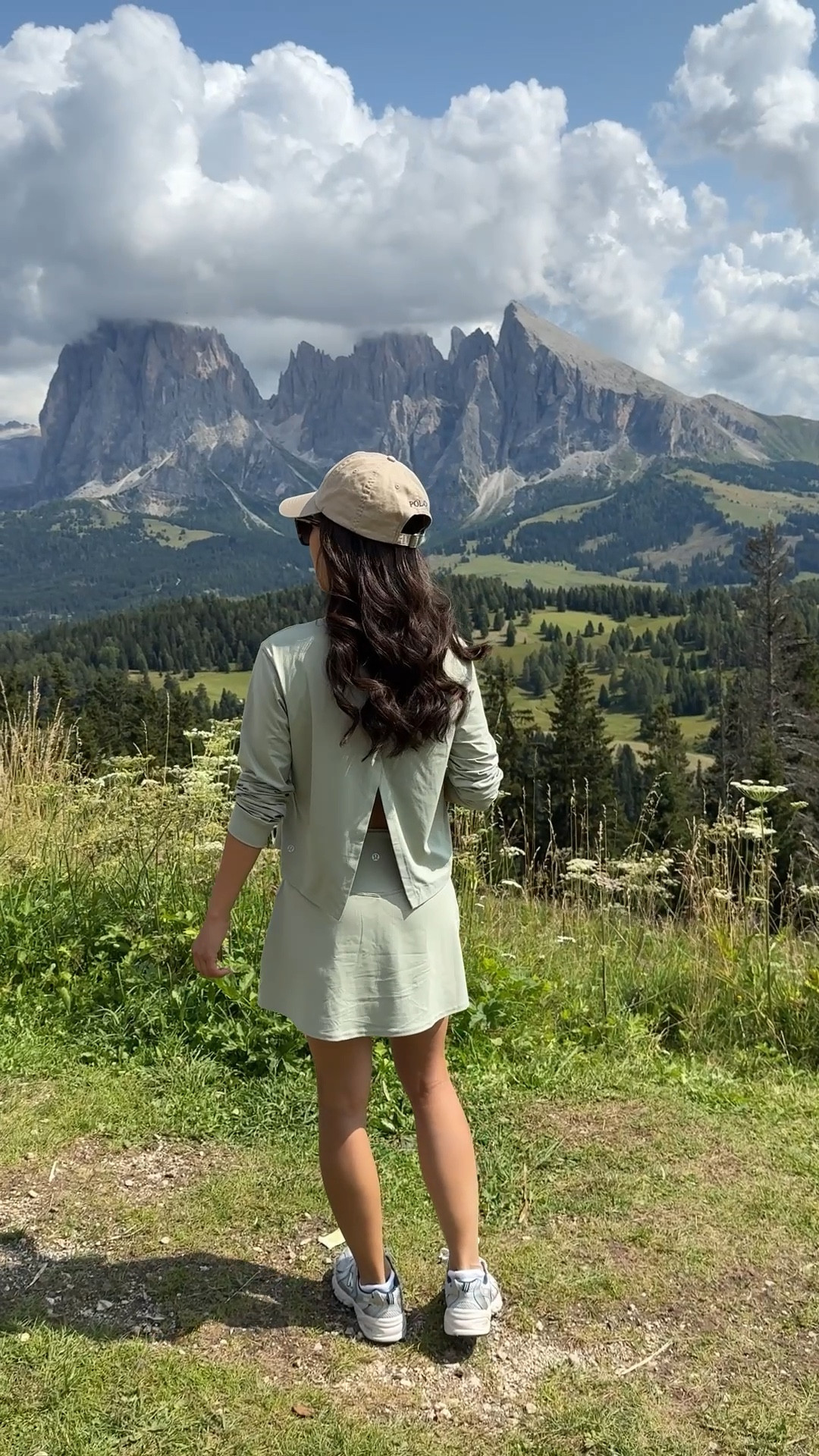 On sale! Love these lightweight and breathable UV sun protection tops with matching bottoms 

• xxxs in Lululemon top, great for sun protection on walks and jogging 
• size 4 in skort, I sized up twice on this one so it’s not too fitted at my tummy 
• XXs in the flutter shorts linked - runs a Little small. love those as well!
• polo hat 
• BP sunglasses 
• new balance 530 sneakers were great for travel and lots of walking. I love and own both big kids size 3.5 and 4 in these sneakers which fit like women’s 5 to 5.5 , respectively 

Other outfit in today’s reels is the pleated navy skort size 2 (I’m usually 00 in other brands) and cropped cream tee xxs 

Travel outfit, travel style, athleisure, busy mom , hiking, walks, Italy / Europe trip with kids 

#LTKActive #LTKTravel #LTKPetite