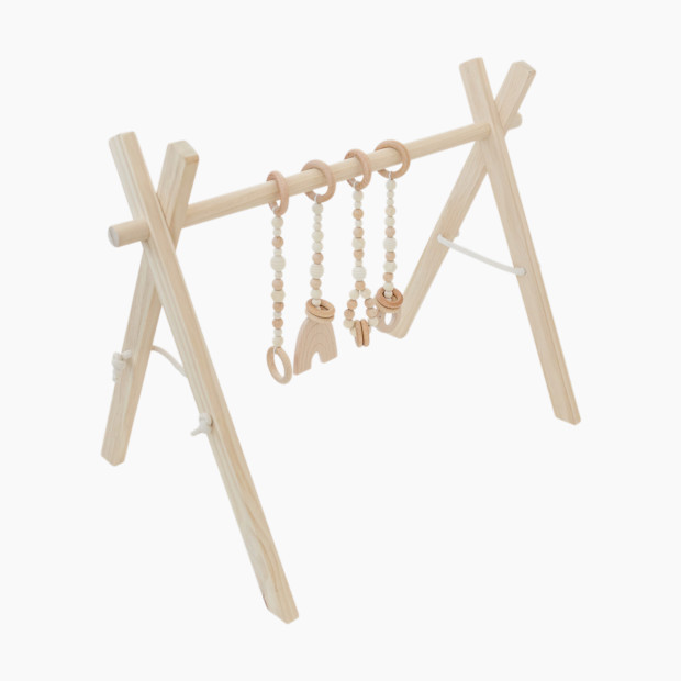 Natural Pine Wood Gym | Babylist