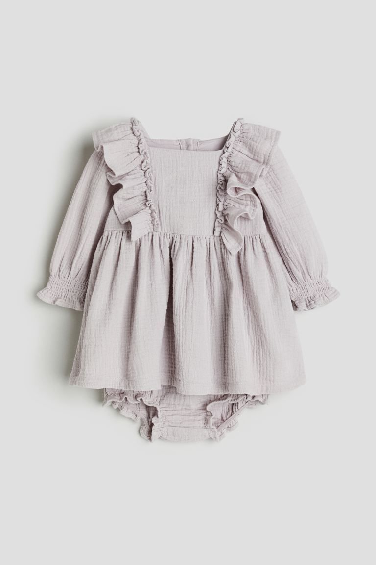 2-piece Dress and Bloomers Set - Light dusty purple - Kids | H&M US | H&M (US + CA)