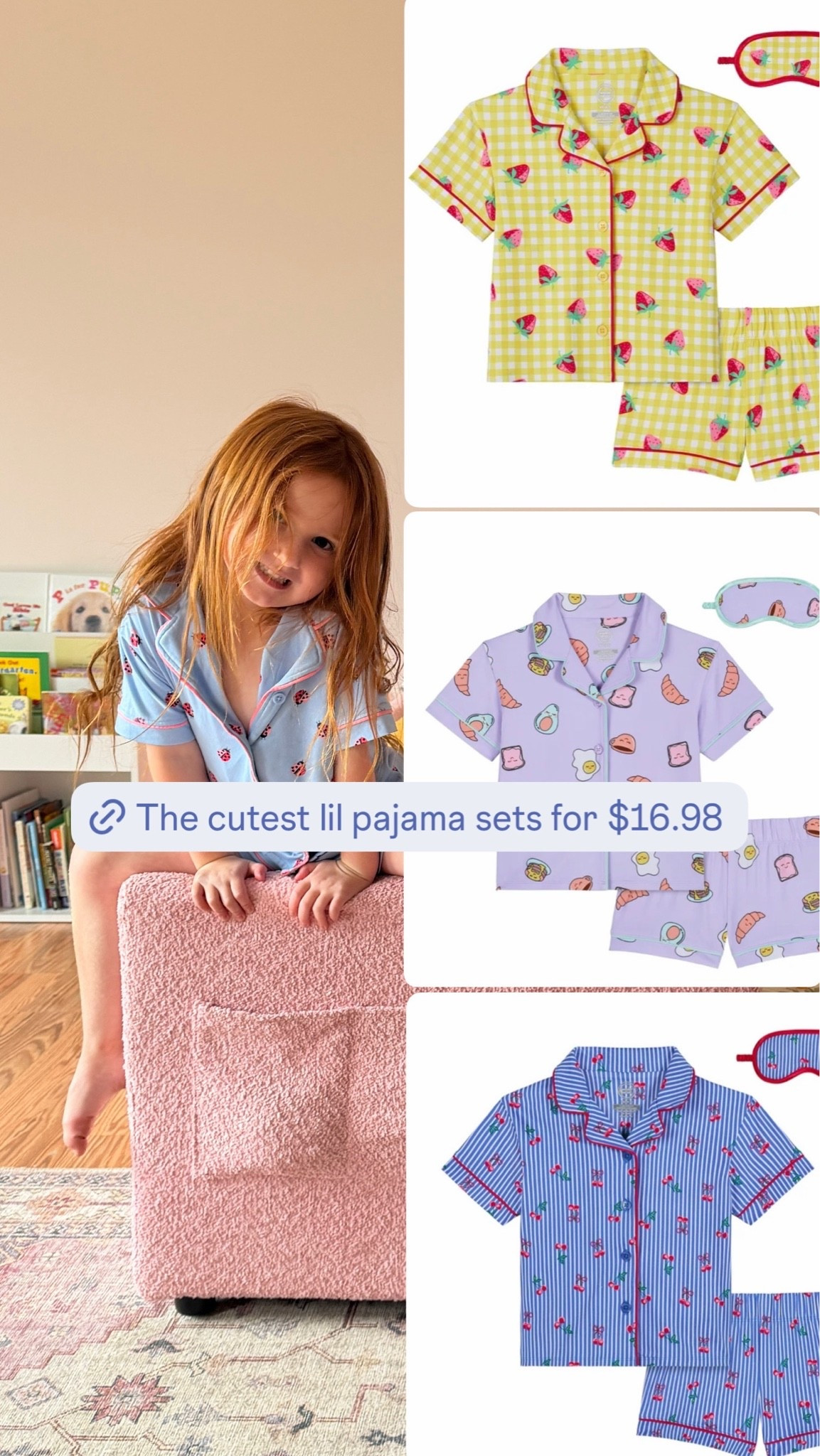 Cute little girl pajama sets with matching sleeping mask! Walmart

#LTKmomlife #LTKKids #LTKHome