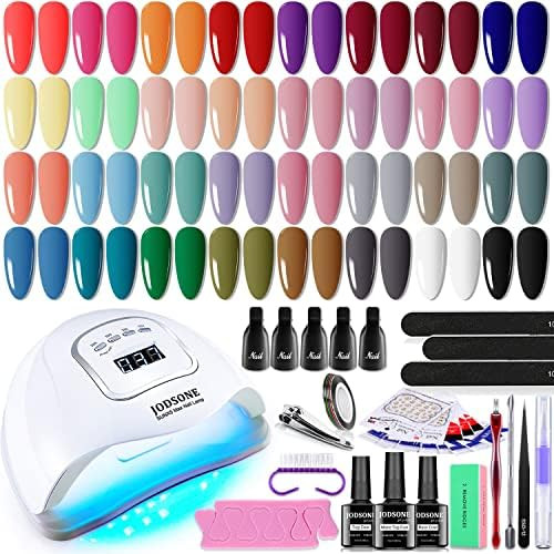 JODSONE Gel Nail Polish Kit with U V Light 32 Colors Gel Polish Nail Kit Soak Off Gel Nail Set Ma... | Amazon (US)