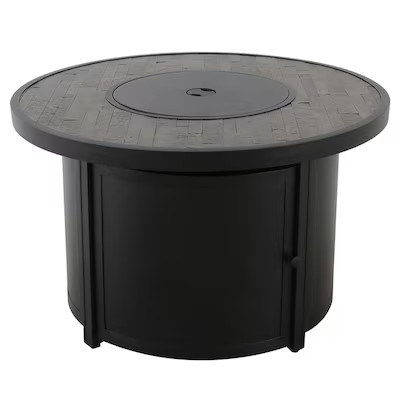 allen + roth Dilworth 42-in W 55000-BTU Black Tabletop Aluminum Propane Gas Fire Pit Table Lowes.... | Lowe's
