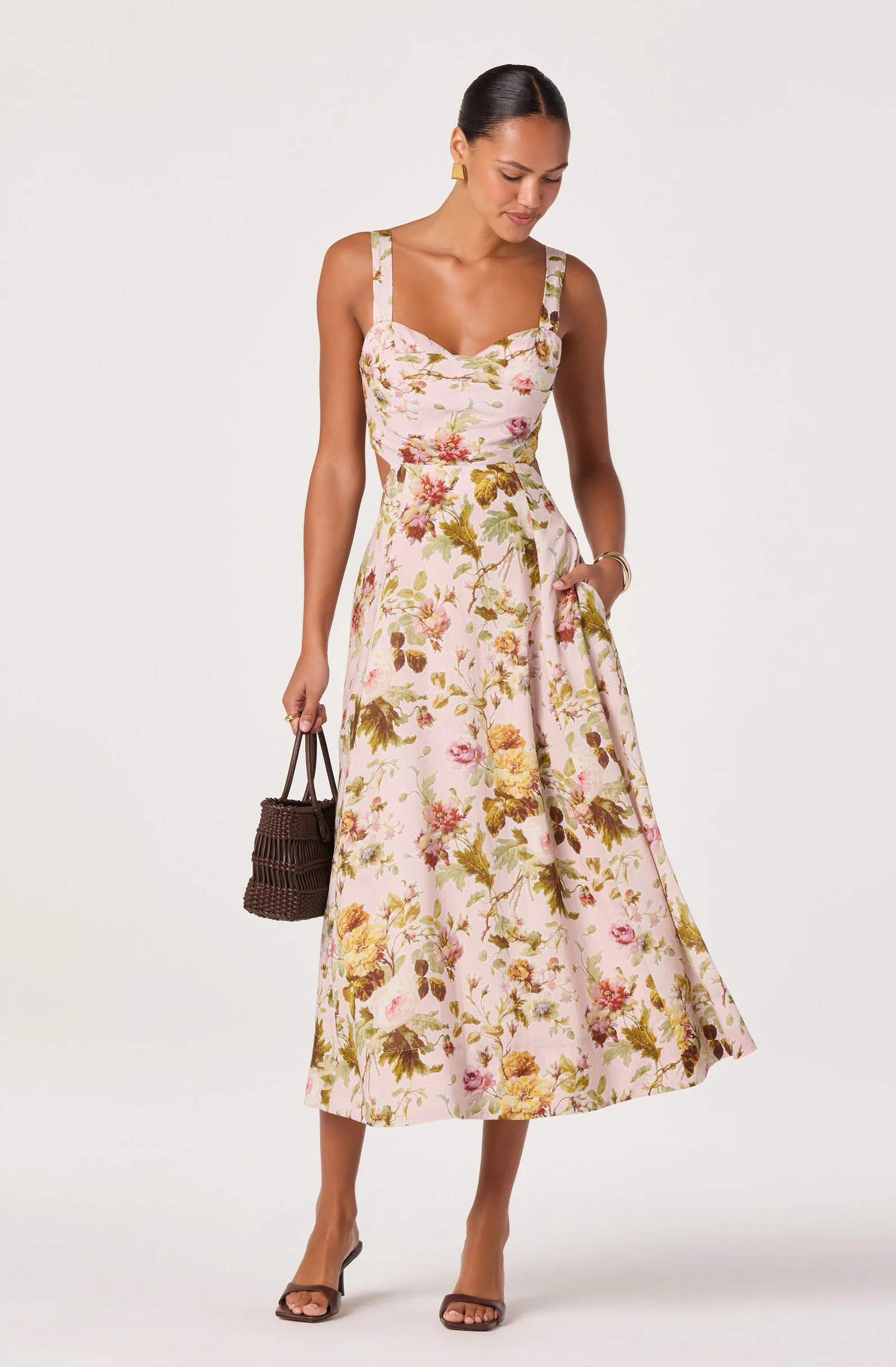 Ciana Linen Midi Dress | ASTR The Label (US)