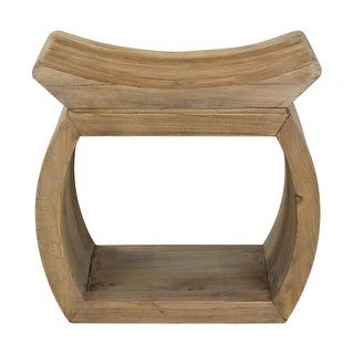 Uttermost Connor Reclaimed Elm Accent Stool - Natural - Medium | Bed Bath & Beyond