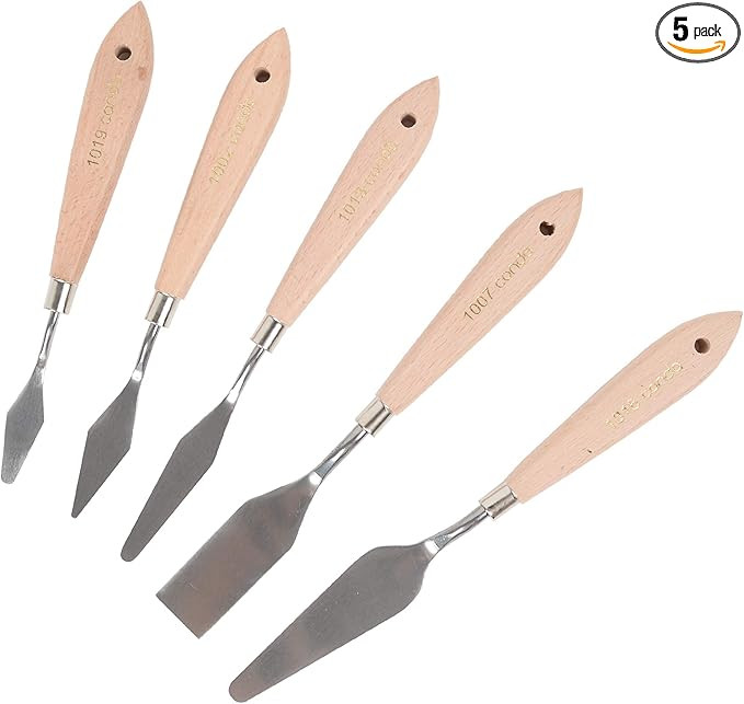 CONDA Artist Palette Knife Set - 5 Pieces Painting Knives for Acrylic, Flexible Stainless Steel S... | Amazon (US)
