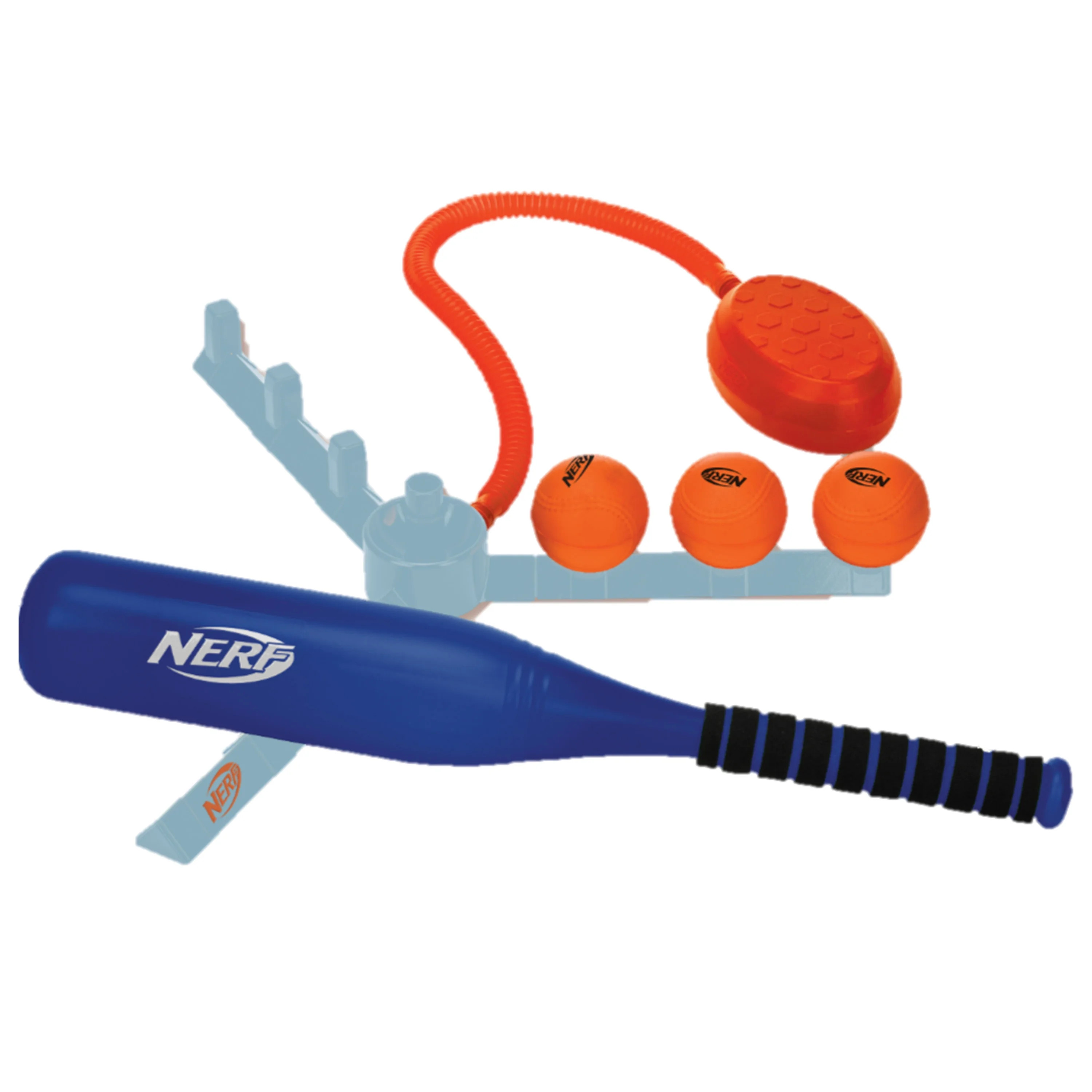 NERF Airtee Baseball Tee - Baseball Stomp Launcher - Includes 21" Plastic Bat & Foam Balls - Outd... | Walmart (US)