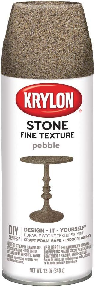 Krylon K03702000 Fine Stone Textured Finish, Pebble | Amazon (US)