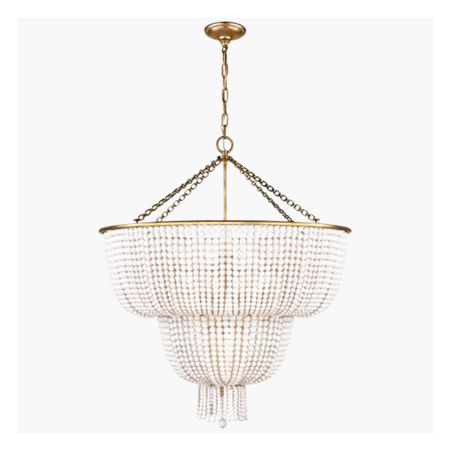 The Jacqueline by Visual Comfort / AERIN offers non-traditional lighting options that combine 1920s style with modern simplicity. The unique pieces feature cascading beads that drape elegantly from a framework in hand-rubbed antique brass or silver leaf. The exquisite trim is available in opaque or transparent glass beads, adding the desired dramatic flair to enhance any bedroom, living room or dining room with shimmering sophistication.



#LTKhome #LTKstyletip #LTKFind