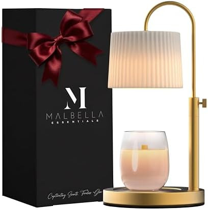 Dimmable Glass Candle Warmer Lamp with Timer - Adjustable Height Candle Lamp Warmer with Timer (8... | Amazon (US)