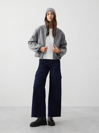 Brushed Bomber Jacket | Banana Republic Factory