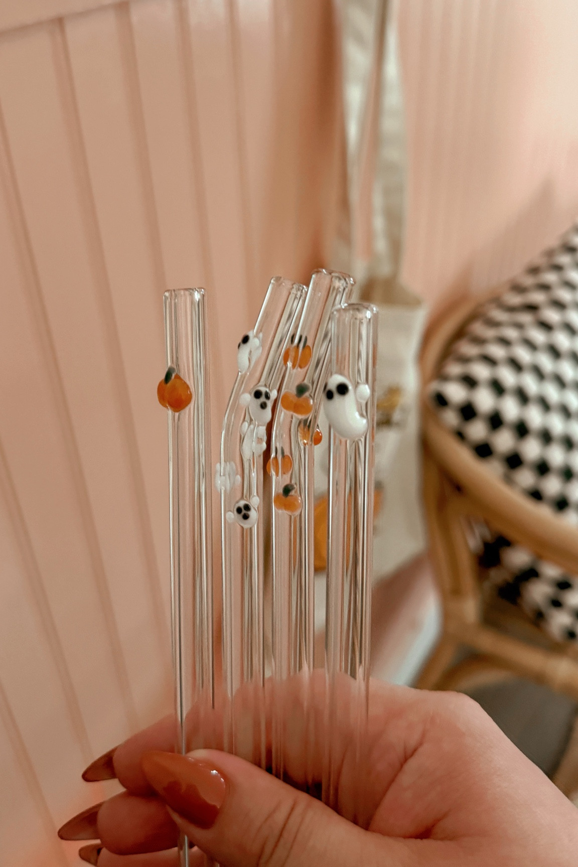 Ghostie and pumpkin straws!!