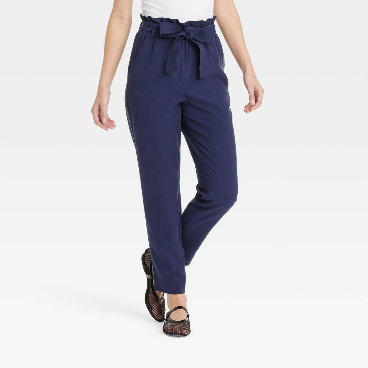 Women's Super-High Rise Tapered Ankle Pull-On Paperbag Pants - A New Day™ | Target