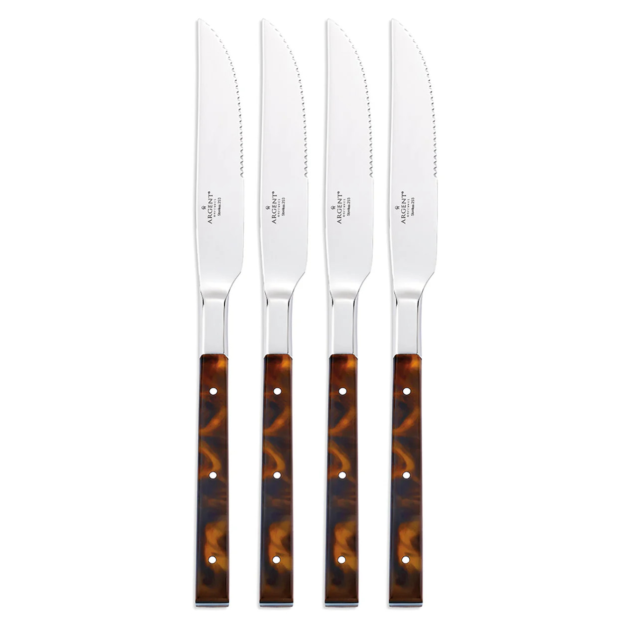 St. Laurent Tortoise 4 Piece Steak Set | Lenox