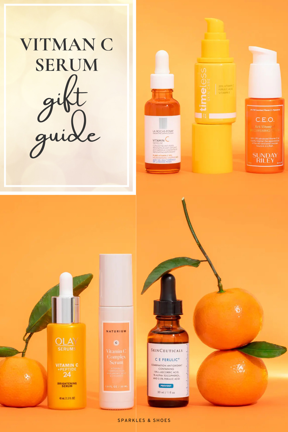 Vitamin C serums are a powerful way to brighten, firm, and even out your complexion, and this selection covers everything from budget-friendly options to dermatologist-loved formulas. Each one is designed to boost radiance and deliver noticeable results.

La Roche-Posay Pure Vitamin C Serum — $45 • Timeless Skin Care Vitamin C + E Ferulic Acid Serum — $73 • Sunday Riley C.E.O. 15% Vitamin C Brightening Serum — $85 • Olay Vitamin C + Peptide 24 Brightening Serum — $30 • Naturium Vitamin C Complex Serum — $21 • SkinCeuticals C E Ferulic — $185 

 #LTKGiftGuide #LTKBeauty