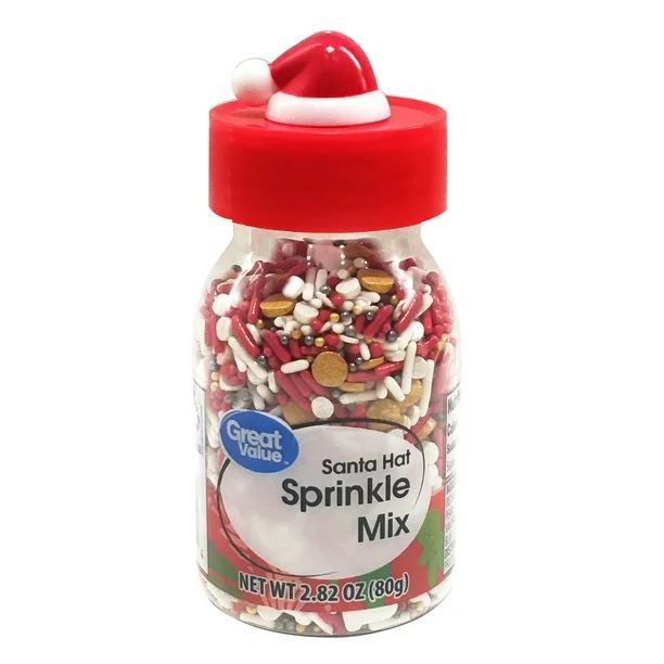 Great Value Santa Hat Holiday Sprinkle Mix, 2.82 Oz - Walmart.com | Walmart (US)