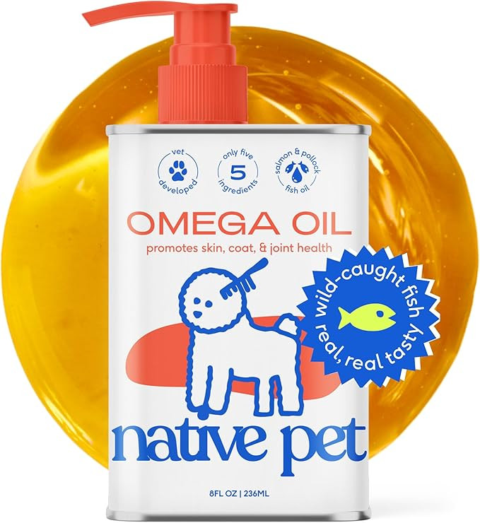 Native Pet Omega 3 Fish Oil for Dogs 8 oz - Made with Wild Alaskan Salmon Oil for Dogs - EPA DHA ... | Amazon (US)