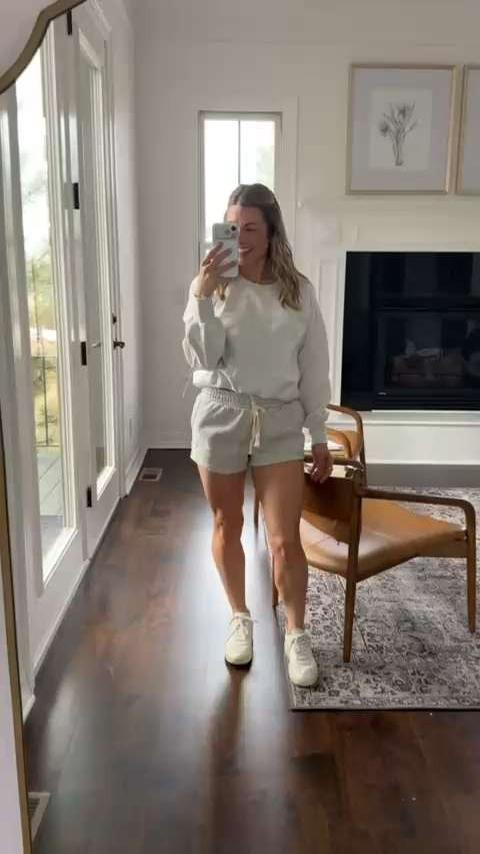 Cozy vibes hit different in this heather grey Celebrity Pink pullover sweatshirt (M) and tie-front fleece shorts (S) from Walmart. Lounge goals unlocked! 🧸☁️😊

#HeatherGreySweatshirt #CelebrityPink #WalmartOutfit #PulloverSweatshirt #FleeceShorts #TieFrontShorts #CozyLoungewear #PlusSizeFashion #CasualStyle #FallOutfitIdeas 

 #LTKootd