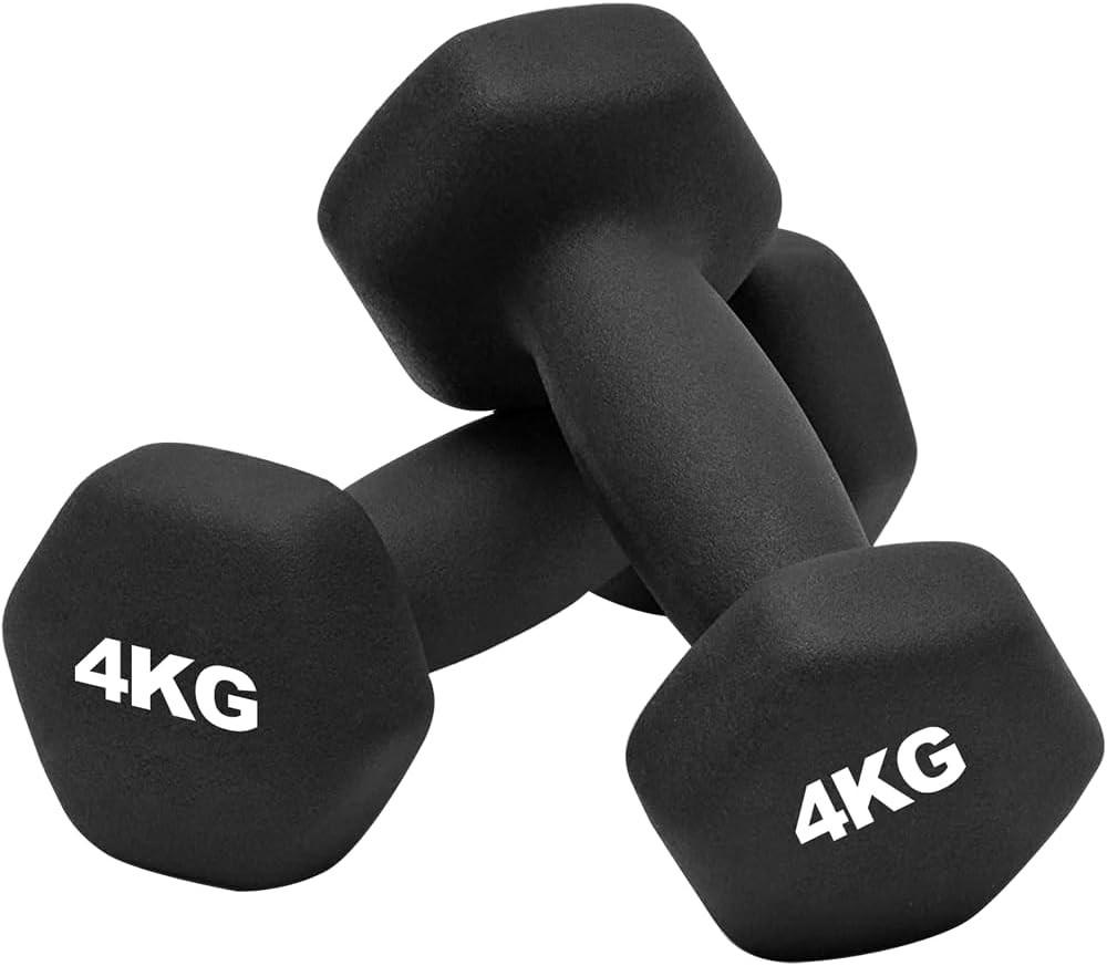 Panana Neoprene Dumbbell Weights, Pair of Dumbbells for Home Gym, Sweat Resistant Non-Slip Hand Weights Set 2 x 1KG, 2KG, 3KG, 4KG, 5KG for Pilates, Aerobics, Strength Training | Amazon (UK)