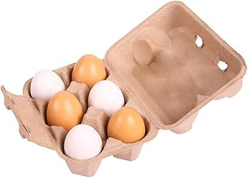 Bigjigs Toys Six Wooden Eggs in Carton | Amazon (US)