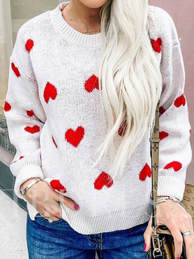 Loose Red Heart Women's Sweater | TBDress.com