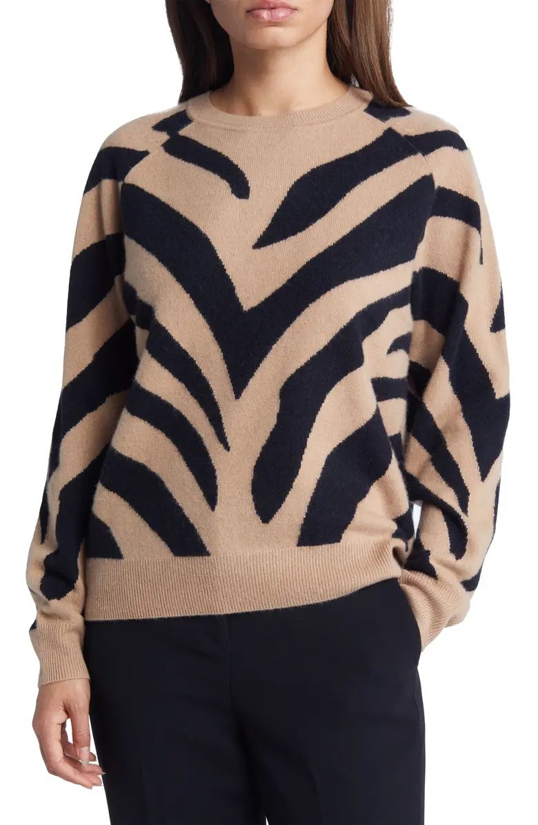 Nordstrom Zebra Stripe Cashmere Sweater | Nordstrom | Nordstrom