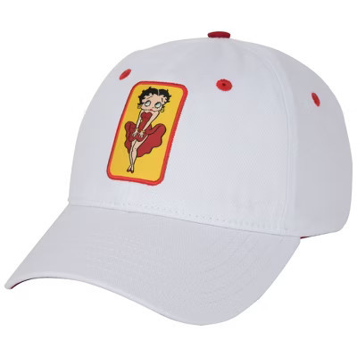 Adult Betty Boop 6 Panel Strap Closure Adjustable Hat - One Size Fits Most | Target