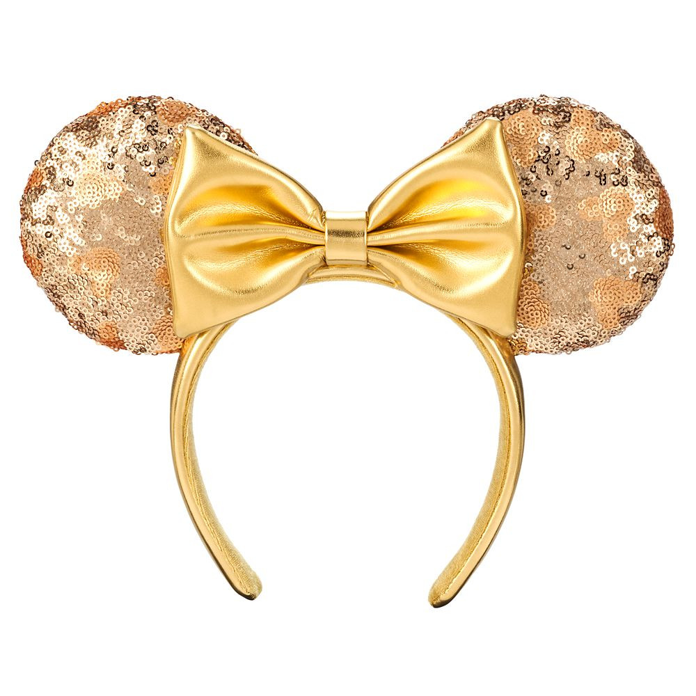 Minnie Mouse Gold Sequin Ear Headband for Adults | Disney Store