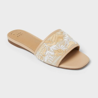 Women’s Elain Sandals with Memory Foam Insole - A New Day™ Natural 8 | Target