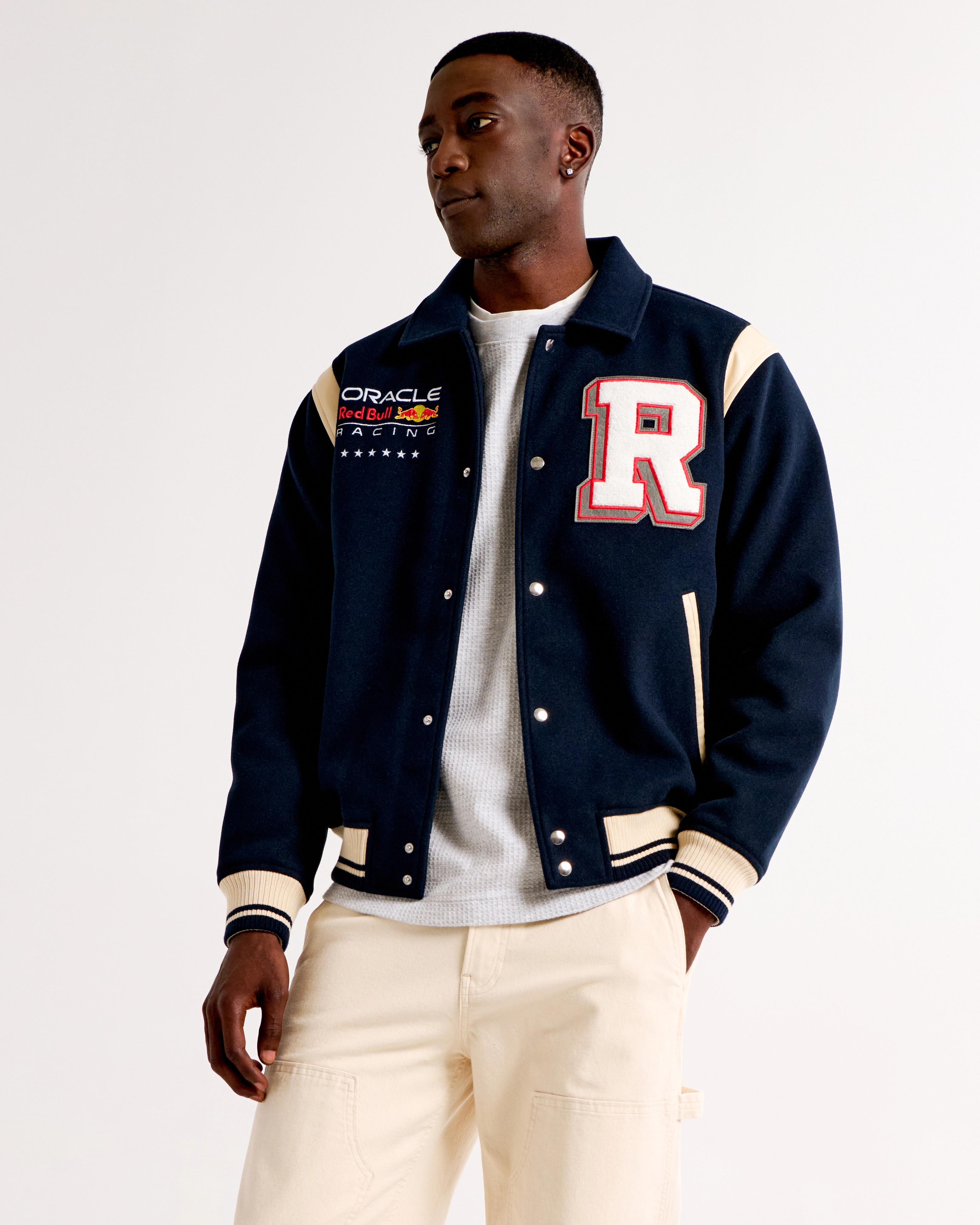 Oracle Red Bull Racing Varsity Bomber Jacket | Abercrombie & Fitch (US)