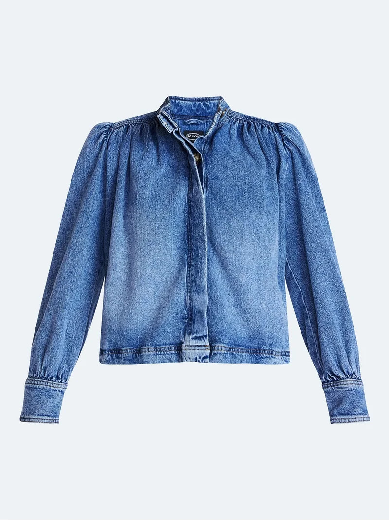 Scoop Women\u2019s Cropped Ruched Jacket, Sizes XS-XXL | Walmart (US)