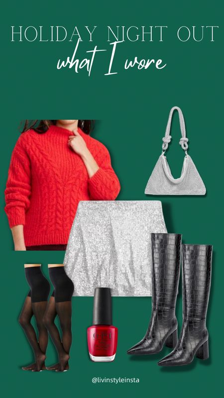 Holiday night out outfit idea sequin skort and red sweater! 

Wearing tts 



#LTKSeasonal #LTKparties #LTKHoliday