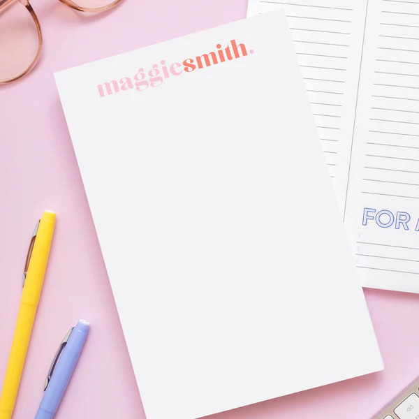 Cheerful Dot Personalized Notepad | Joy Creative Shop