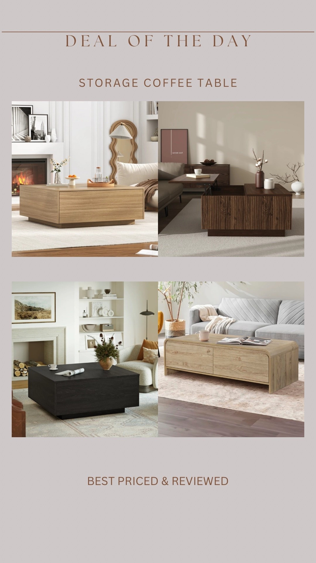 Every home needs aesthetic storage & these @wayfair storage coffee tables are my some of favorite functional pieces!!! #wayfair #wayfairpartner #NewYearNewYou #ad